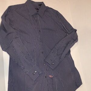 Hugo Boss Slim For Striped Button Down Shirt | Size 16.5